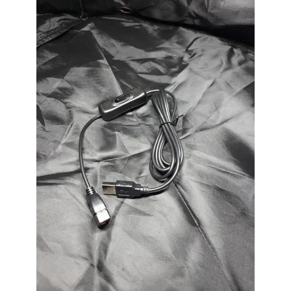 USB Extension Cable with On/Off Switch 6 Ft USB Male to Female Cord Black